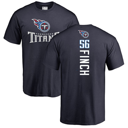 Tennessee Titans Men Navy Blue Sharif Finch Backer NFL Football #56 T Shirt->tennessee titans->NFL Jersey